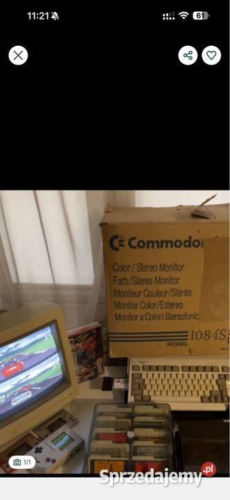 Monitor Commodore 1084S w stanie kolekcjonerskim CRT Nowy Sącz sprzedam