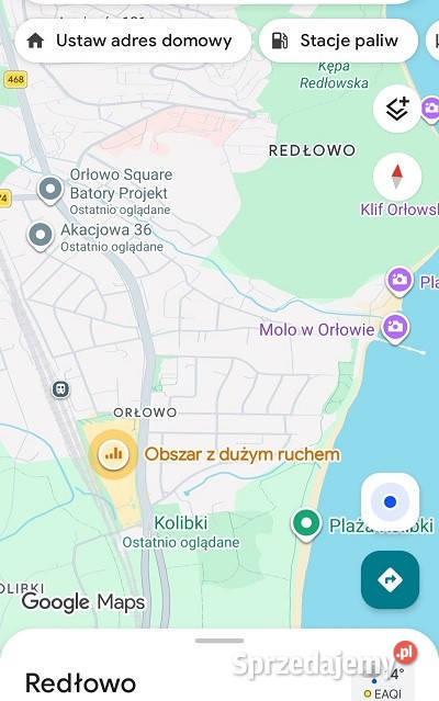 Akacjowa 36 Orłowo Gdynia pomorskie Działka