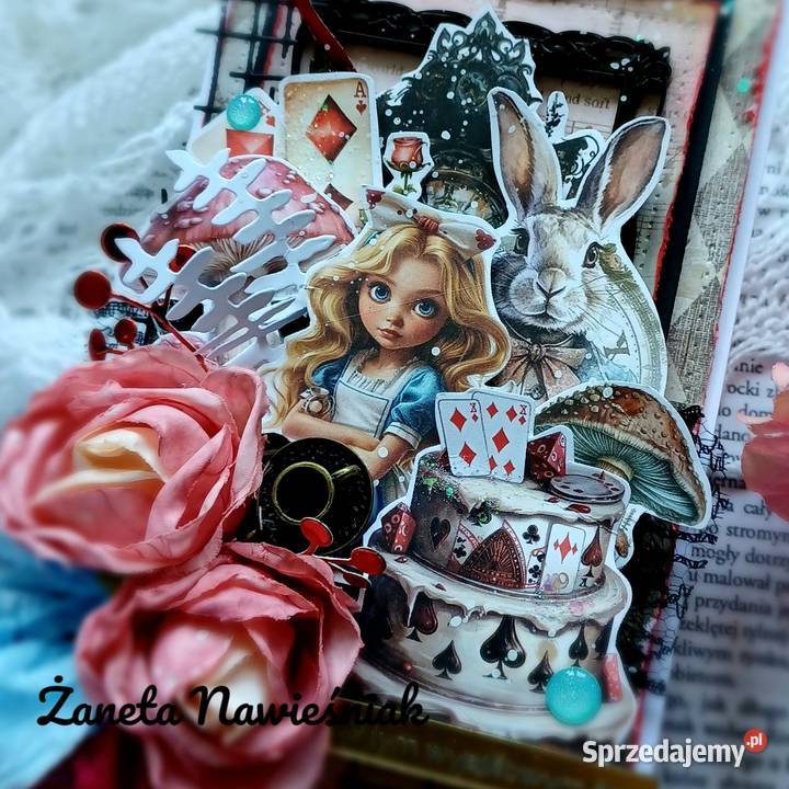 Kartka urodzinowa hand made Alicja Rękodzieło małopolskie Mszana Dolna