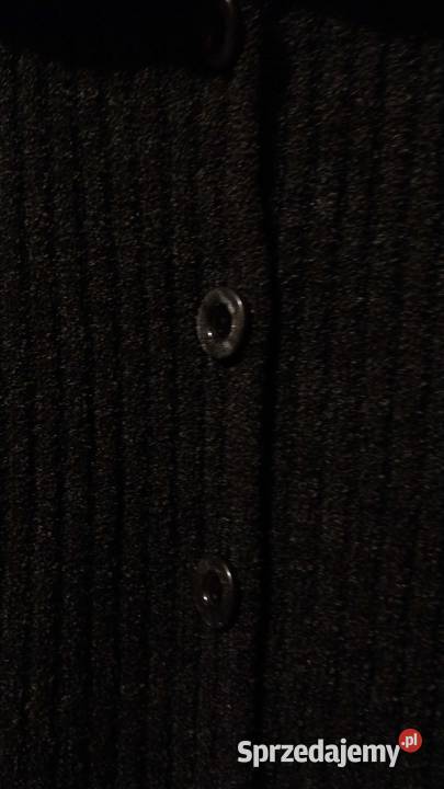 Sweter narzuta ciemno granatowy morski BekR M L Warszawa sprzedam