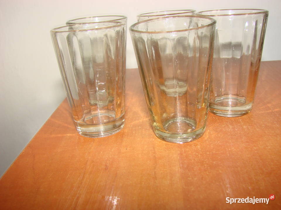 szkalne kieliszki PRL Porcelana i szkło pomorskie Pruszcz Gdański
