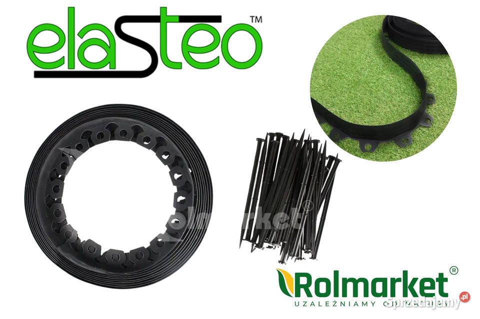 Obrzeże trawnikowe elastyczne czarne Elasteo Cieśle