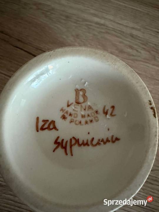 Kubek Bolesławiec unikat prl łódzkie Przedbórz