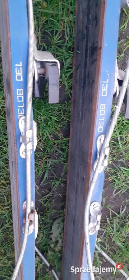 Narty 128 Krokus Polsport wiązania retro Tuszkowo sprzedam