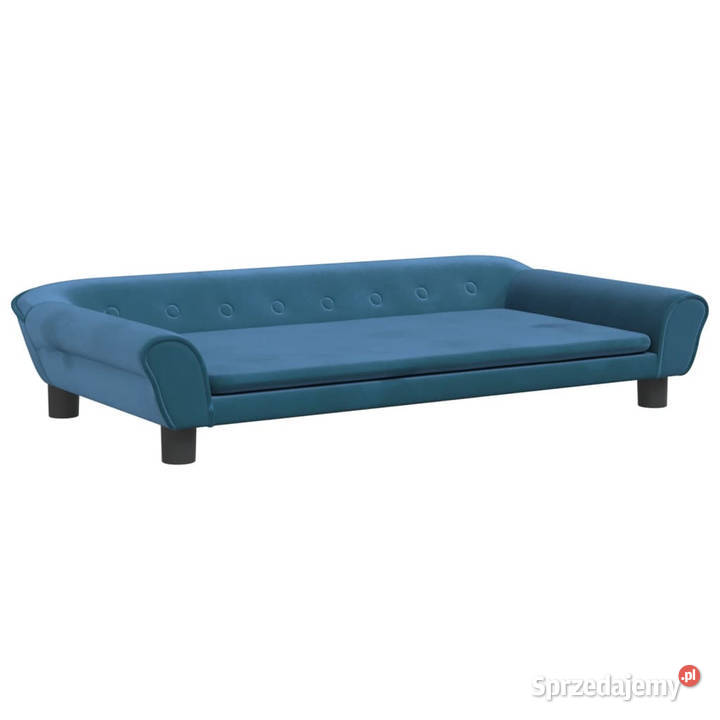 Sofa dzieci niebieska 100x50x26 aksamit Warszawa sprzedam