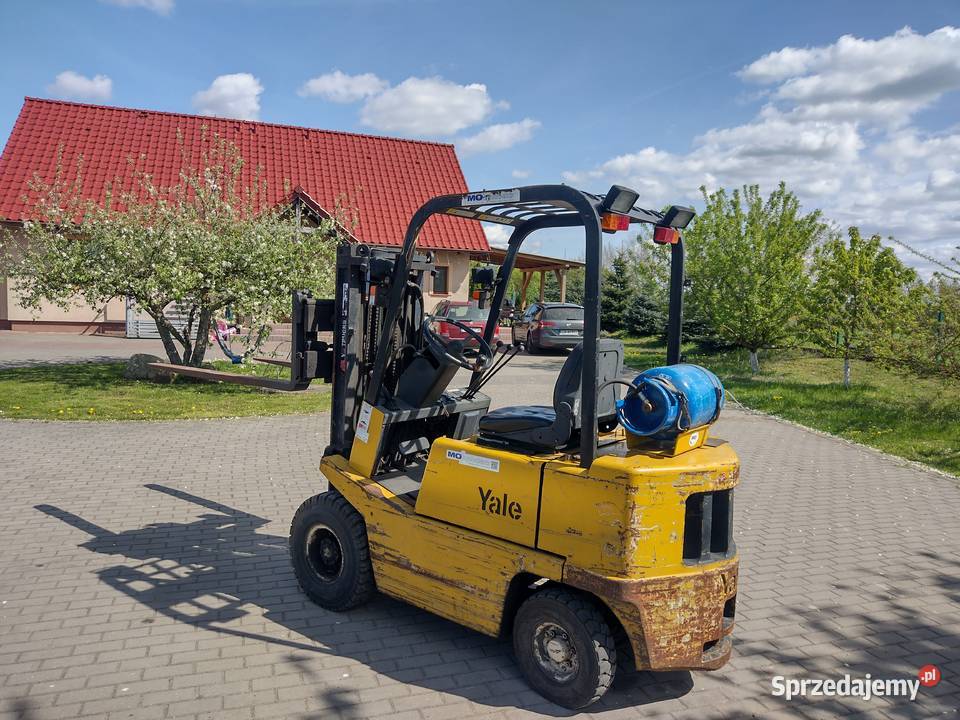Wózek widłowy yale 2500 udźwigu LPG triplex 430 Wózki widłowe Motoryzacja Sośno