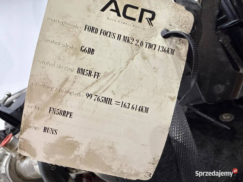SILNIK KOMPLETNY Ford Focus II MK2 C C 20 TDCI Silniki kompletne Chełm