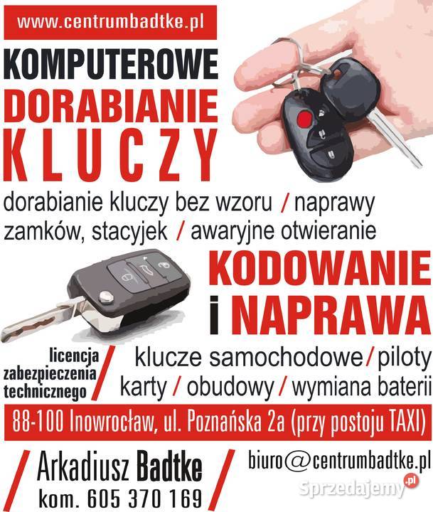 Dorabianie Naprawa Kluczy Samochodowych Awaryjne kujawsko-pomorskie Inowrocław