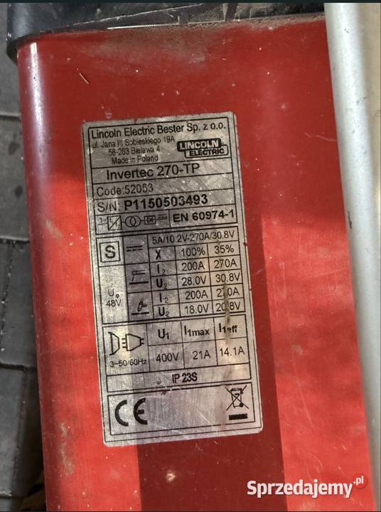 Spawarka Lincoln Electric Invertec V270T Pulse Przeworsk