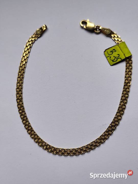 Złota bransoletka splot Bismarck złoto świętokrzyskie Skarżysko-Kamienna