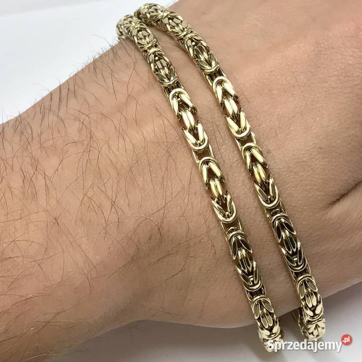 Złoty ŁAŃCUSZEK męski 14K KRÓLEWSKI splot CUD 66 Warszawa