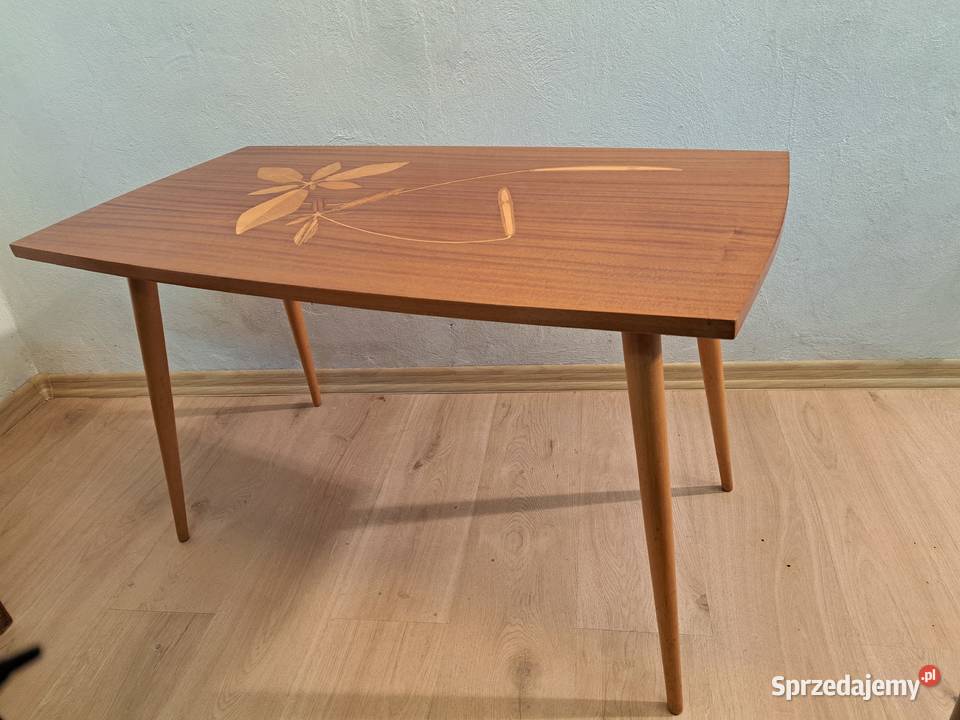Ława drewniana fornirowana PRL vintage Olkusz sprzedam