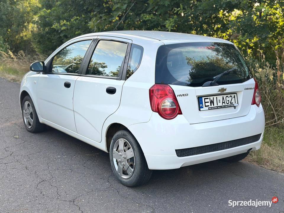 Chevrolet Aveo 12 LPG biały ładny Oszczędny Aveo Wieluń