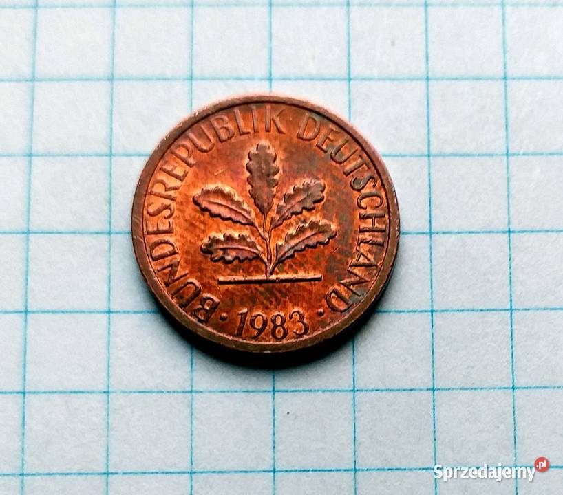 1 PFENNIG 1 FENIG 1983 J NIEMCY Numizmatyka Piszczac