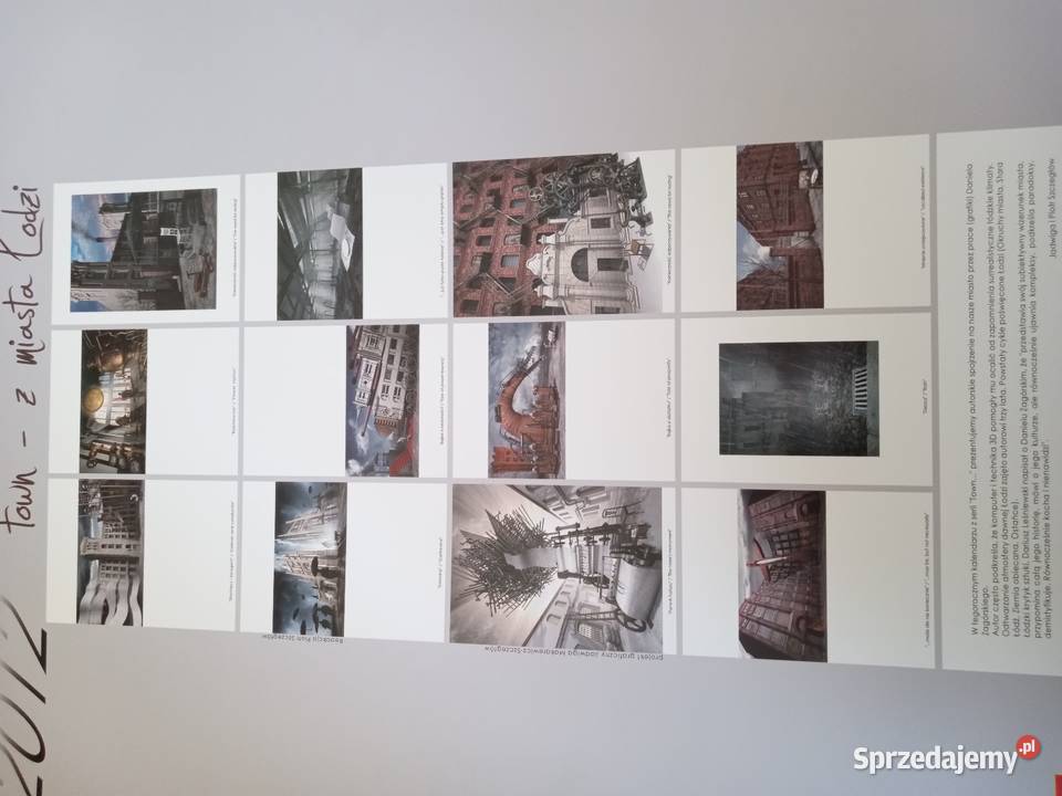 Zestaw kalendarzy Town z miasta Łodzi łódzkie Konstantynów Łódzki