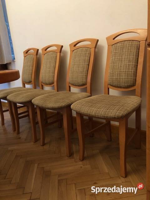 Drewnianysolidny duży stół z krzesłami 78cm małopolskie Kraków