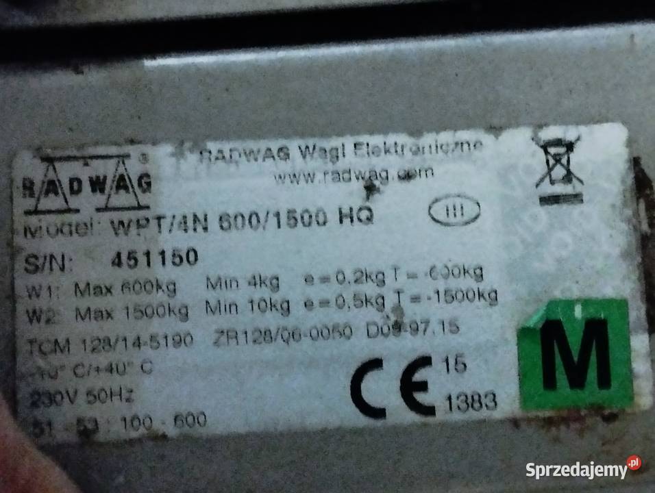 waga najazdowa kwasoodporna WPT4N 6001500 HQ