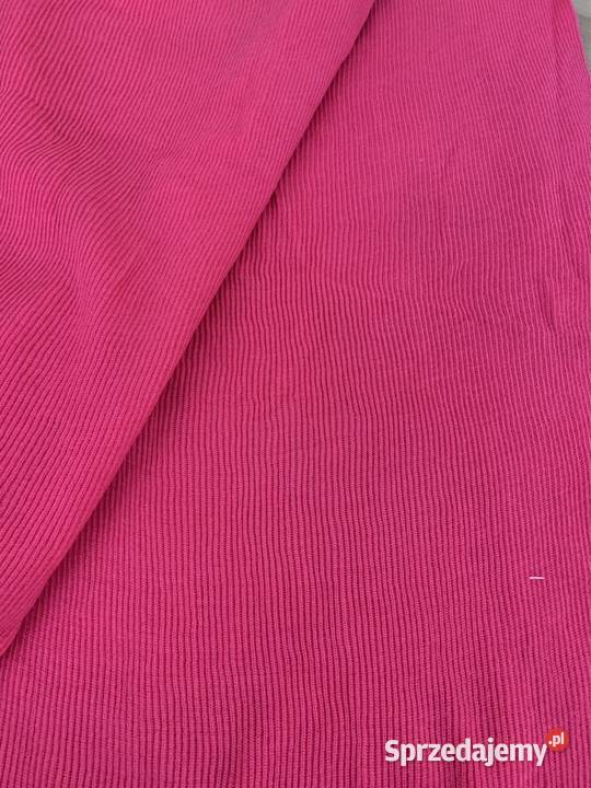 Dzianina 4 kawałki róż malina na sweter i inne