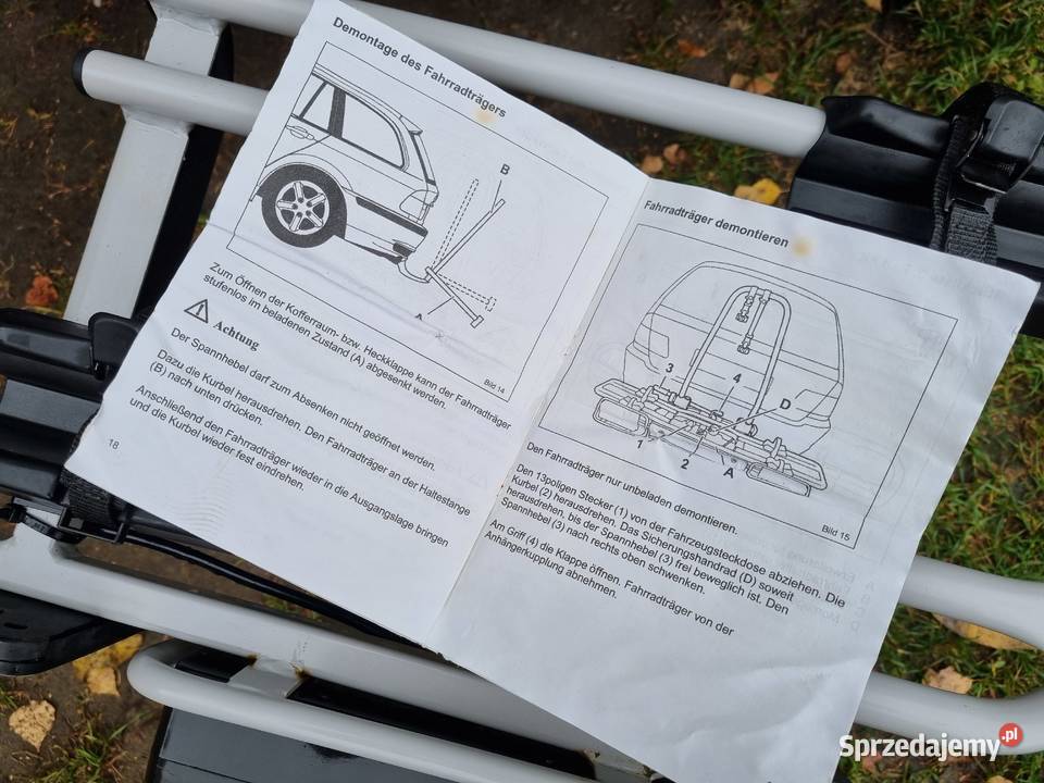Bagażnik Rowerowy EUFAB na Hak 2 Rowery Ładny Bagażniki dolnośląskie Dzierżoniów sprzedam