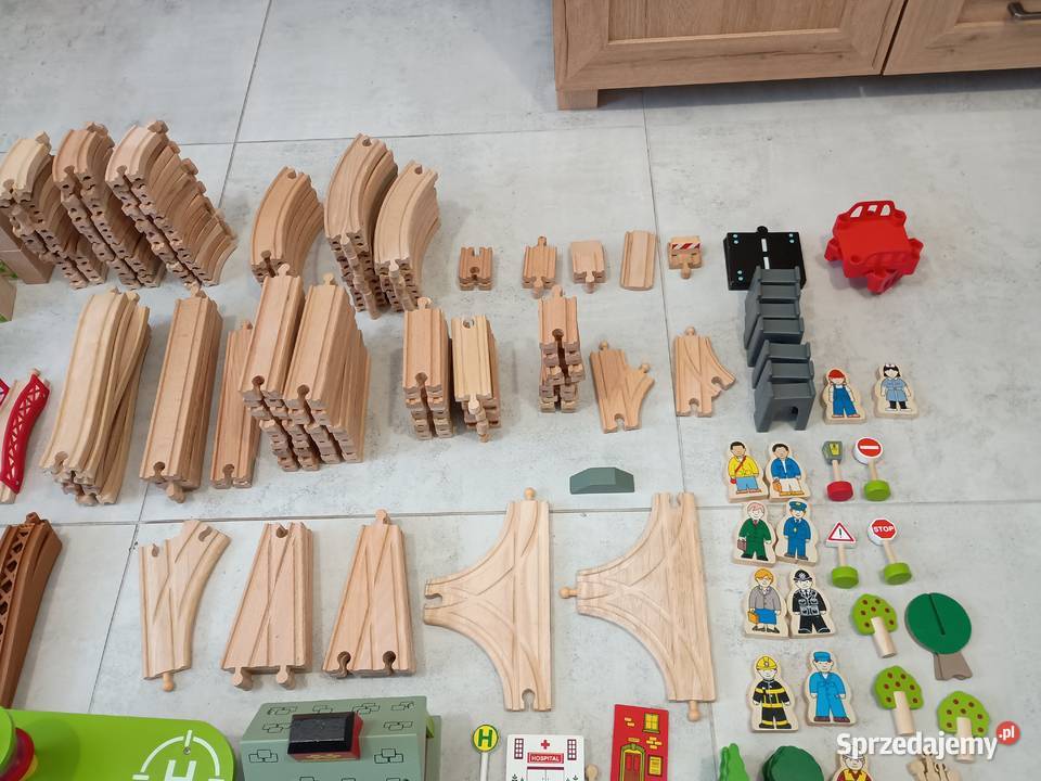 Klocki drewniane tory stacja kolejowe inne