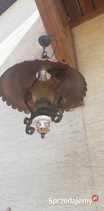 Lampa sufitowa wisząca żyrandol naftowa stylowa Garwolin