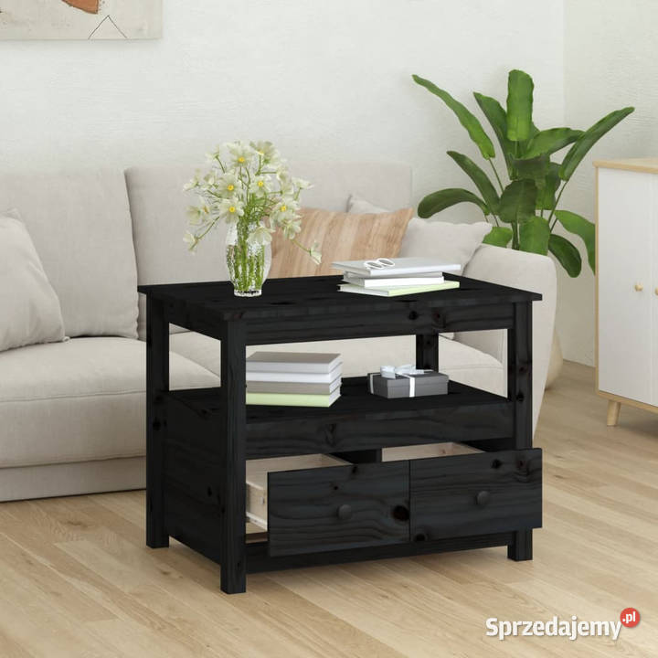 Stolik kawowy czarny 71x49x55 lite drewno Warszawa sprzedam