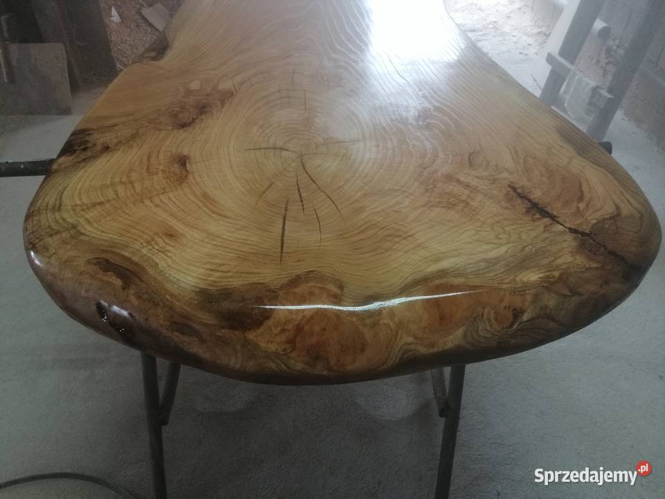 Stół z jednego bala 280x100x10 dąb live edge oak