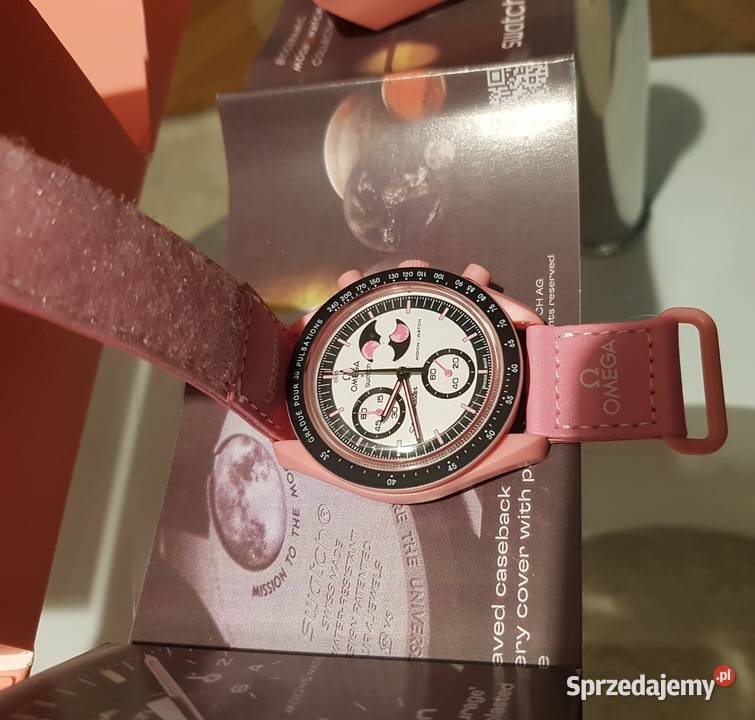 Zegarek nareczny Omega mission to the moon PINK Milicz sprzedam
