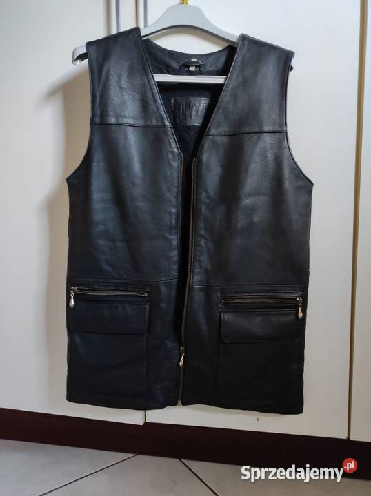 męska skórzana kamizelka skórkowa motocyklówka Kielce