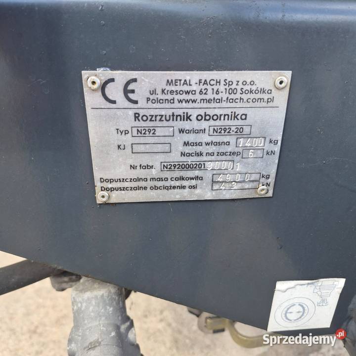 Rozrzutnik obornika MetalFach N292 Sikorka Opoczno