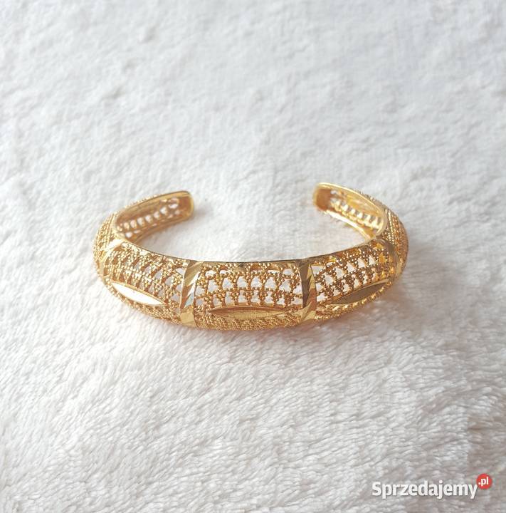 Nowa bransoletka indyjska arabska bangla złoty