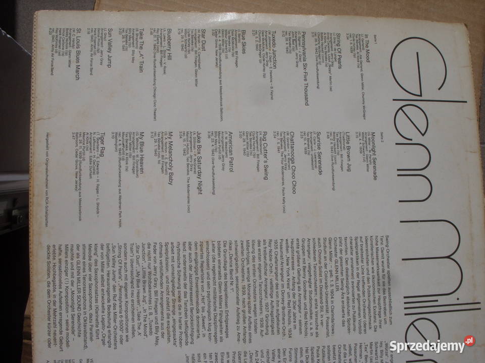 Winyl LP GLENN MILLERORIGINAL AMIGA 8 55 602 1 płyta Kultura i Rozrywka Wołów