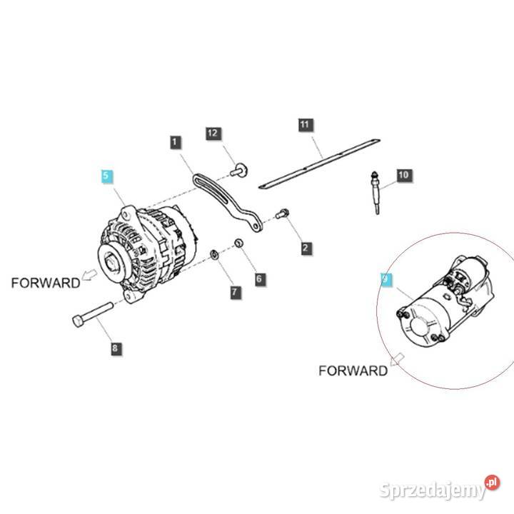 Rozrusznik 22KWQ170 40333447 LS Tractor Części i osprzęt rolniczy podkarpackie Tajęcina sprzedam