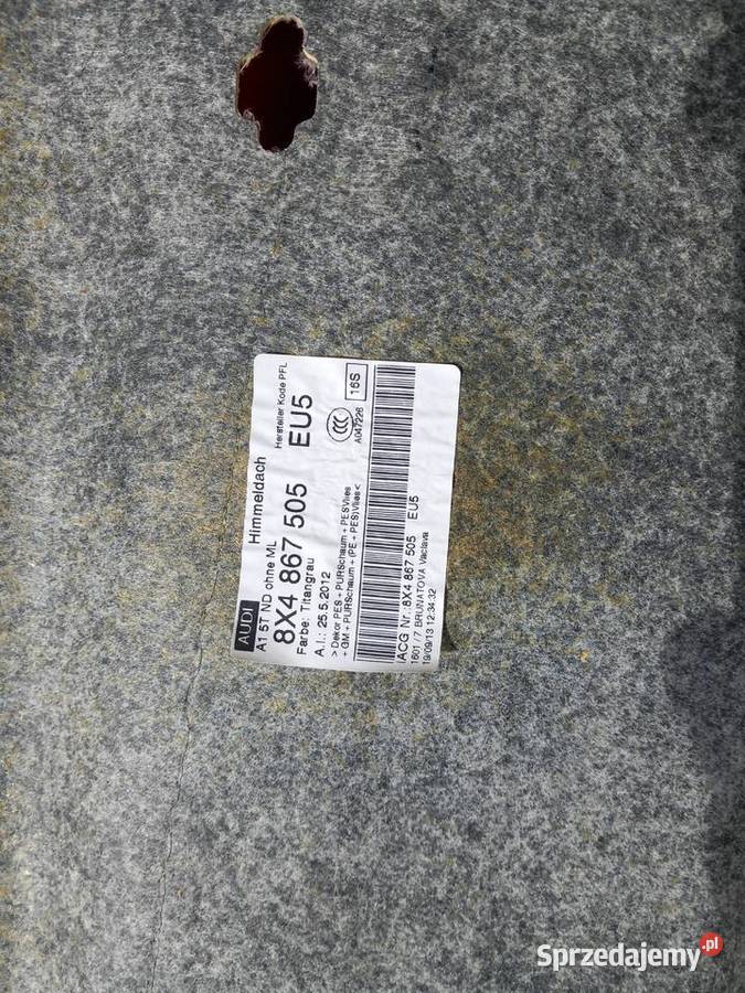 Podsufitka audi a1 8x