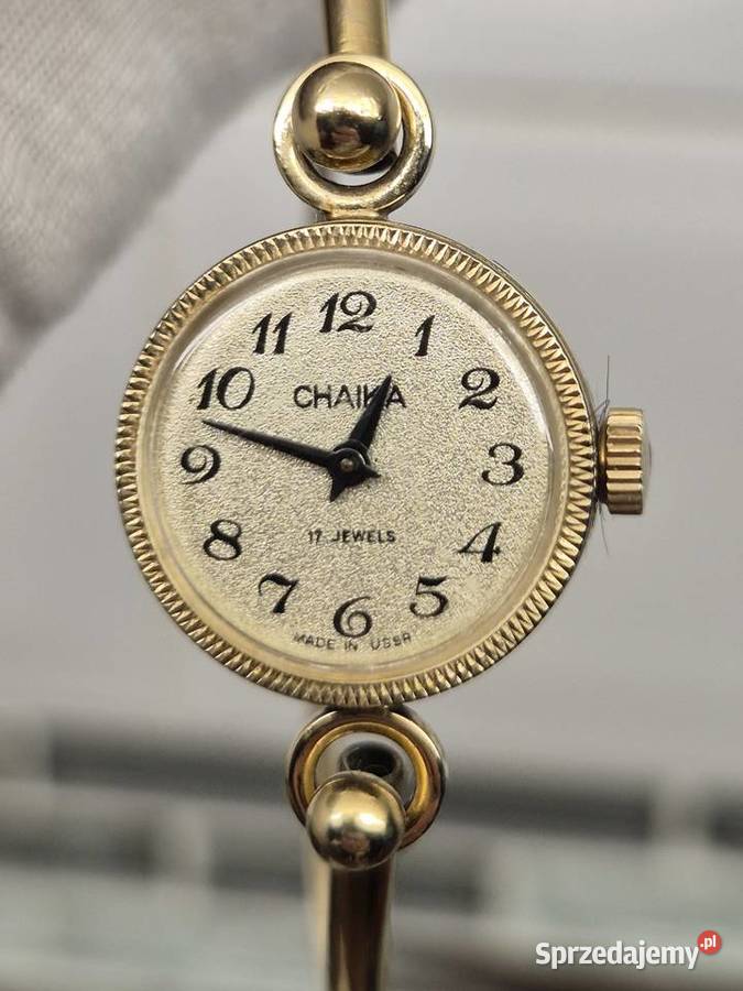 Złocony zegarek Czajka bransoletka Damskie Chorzów