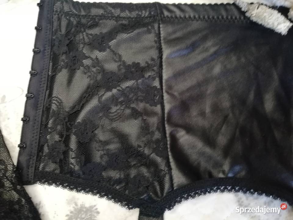 seksowny pas do pończoch czarny skóra eko Warszawa sprzedam
