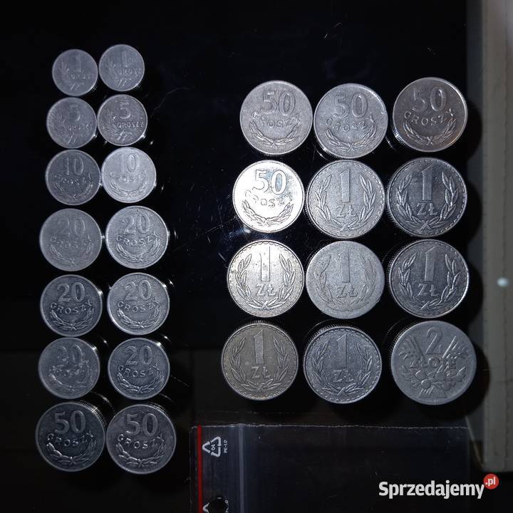 monety obiegowe 1949 1988 PRL 26 sztuk całość Zemborzyce Podleśne