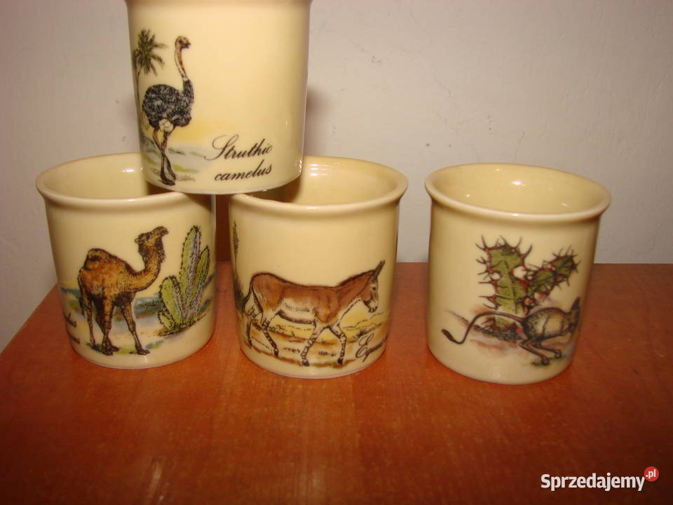 Wielbłąd Osiołek Podskoczek Struś ceramiczny Pruszcz Gdański