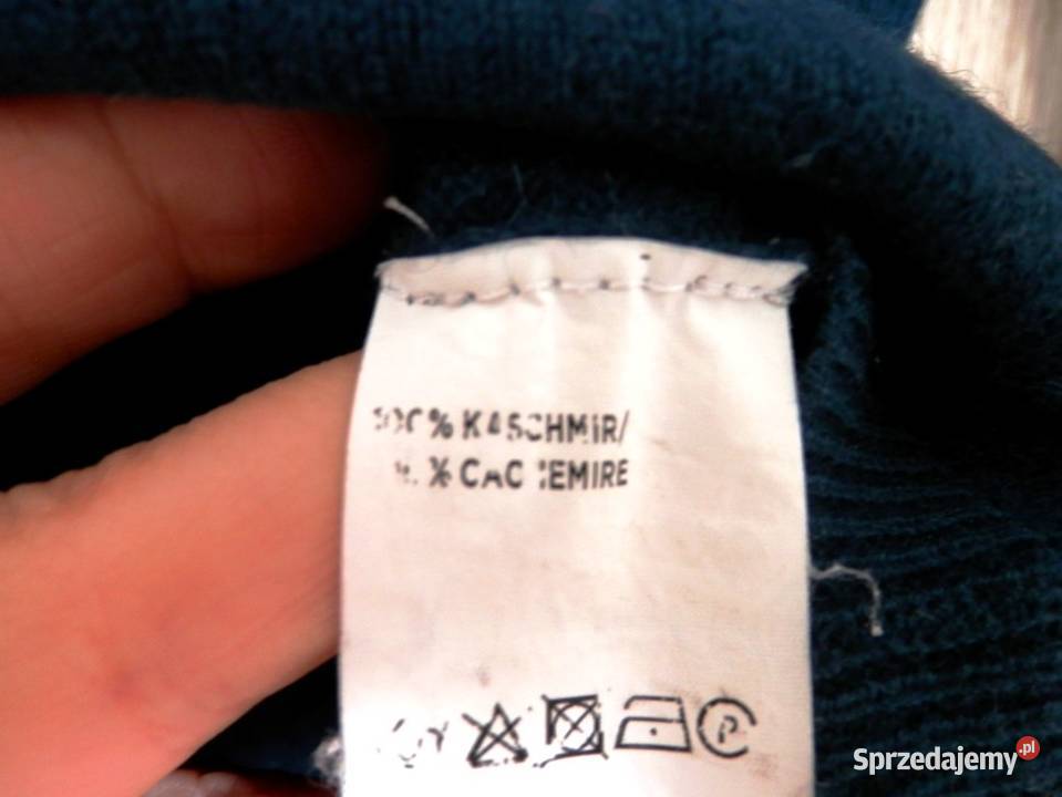 Sweter Kaszmirowy 100 Kaszmir Kardigan Wełniany Łomża