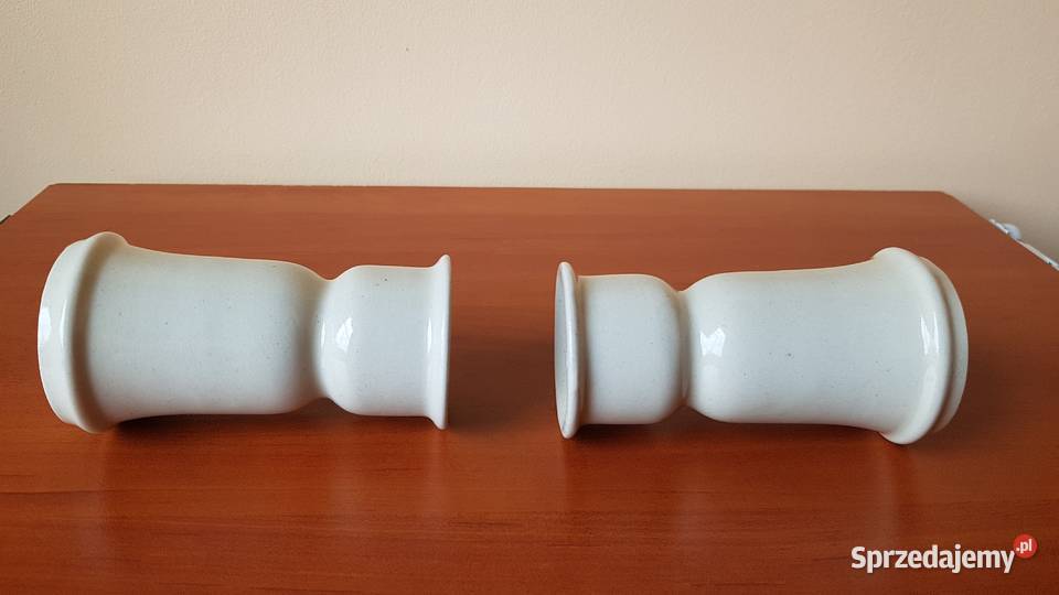 2x świecznik ceramiczny Bolesławiec Wolanin Dąbrowa Górnicza