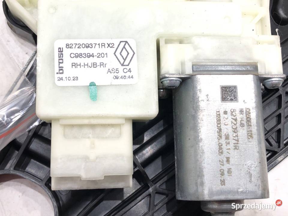PODNOŚNIK SZYBY PRAWY TYŁ RENAULT CAPTUR II Mechanizmy opuszczania szyb