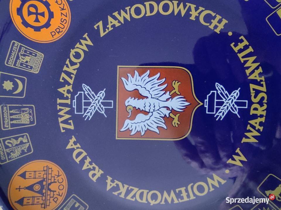 Duży talerz ceramiczny Pruszków Porcelana i szkło Porcelana i szkło lubelskie Janów Lubelski