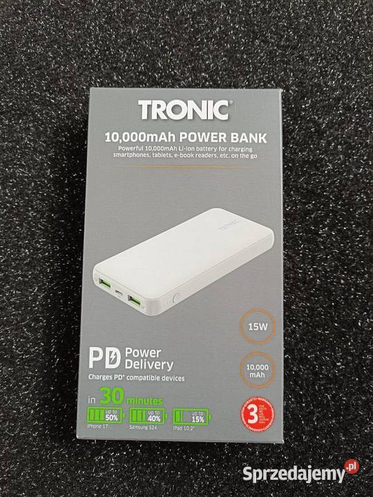 Powerbank 10000mAh szybkie ładowanie nowy biały Pruszków