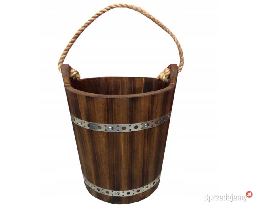 Wiaderko drewniane ozdobne postarzane KOLORY Kraków