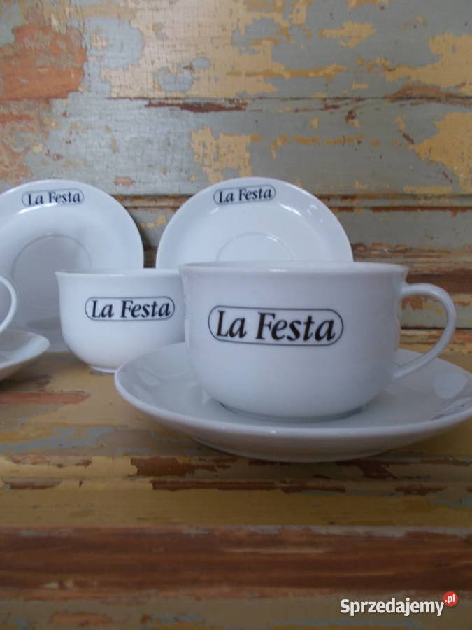 Zestaw Porcelanowych FiliżanekLa FestaLata zachodniopomorskie Szczecin