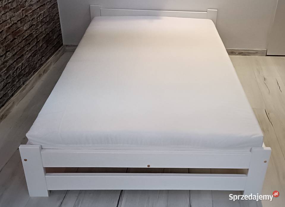 Łóżko + Materac 120x200 białe