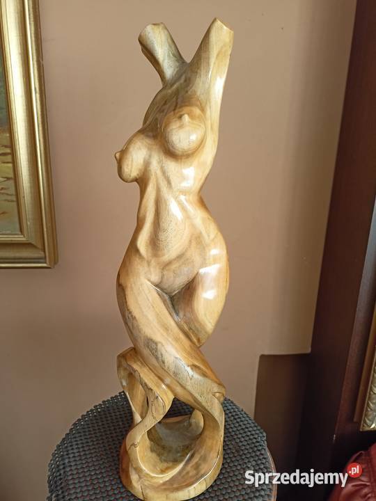Rzeźba akt kobieta figura posąg drewno Rzeszów sprzedam