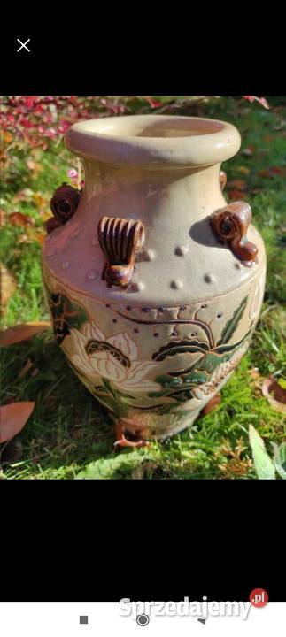 Antyk międzynarodowy Wazon ceramiczny 1945 Pabianice