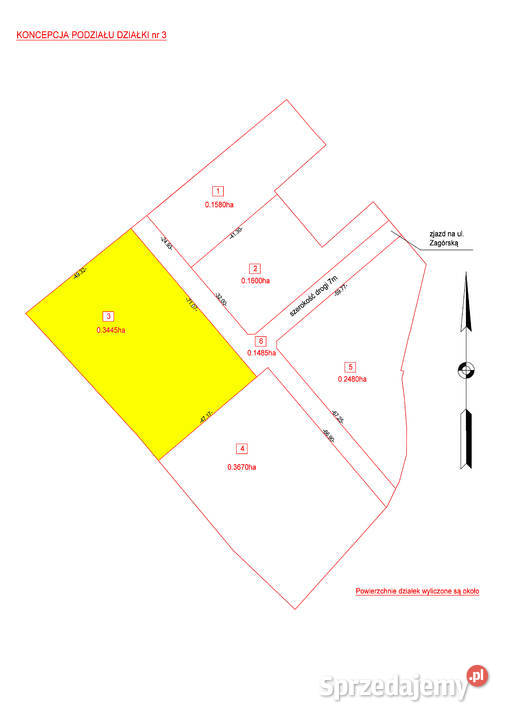 Działka pod inwestycję deweloperską 3445 m 3445m2 Tarnowskie Góry sprzedam