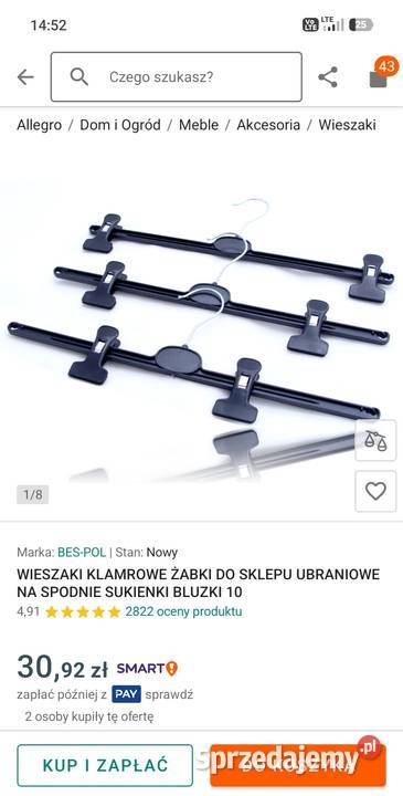 Wieszaki na ubrania spódnice spodnie Moda i Styl Bieździadka